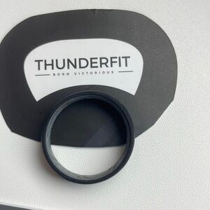 ThunderFit Born Victorious Silicone Wedding Ring Black Exterior Size 13